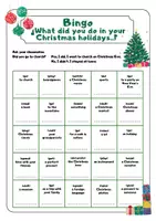 Voorbeeld - Bingo - What did you do in your Christmas holidays? - Voorblad