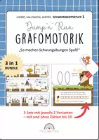 Vorschau - Arbeitsblätter - 3in1-Bundle (Herbst Halloween Winter) Grafomotorik, Stufe 1 - Deckblatt
