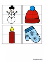 Vorschau - Mal- und Bastelvorlagen - Minipuzzles Winter ❄️ - Seite 3