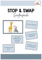Vorschau - Arbeitsblätter - Stop & Swap Giraffensprache (Marktplatz Methode) - Deckblatt