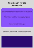 Vorschau - Merkblätter - Exponentielles Wachstum und Zerfall im Überblick - Deckblatt