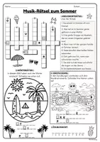 Vorschau - Arbeitsblätter - Musik-Rätsel zum Sommer - Musik Jg.5/6 - Seite 1