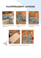 Vorschau - Mal- und Bastelvorlagen - Kunstprojekt: Wasser - 3 Versionen - Seite 1