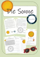 Vorschau - Arbeitsblätter - Planeten und Sterne: Die Sonne - Deckblatt