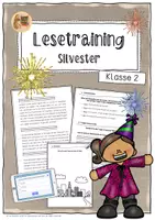Vorschau - Arbeitsblätter - Lesetraining/Leseförderung - Silvester (Klasse 2) - Deckblatt