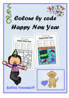Vorschau - Mal- und Bastelvorlagen - Colour by code: Happy New Year - Deckblatt