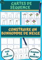 Aperçu - Jeux - Hiver: Cartes de séquence - Construire un bonhomme de neige - Page de couverture
