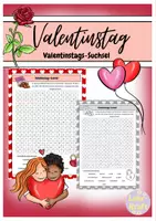 Vorschau - Arbeitsblätter - Valentinstag: Suchsel (KOSTENLOS) - Deckblatt