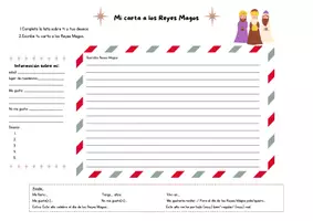 Vorschau - Arbeitsblätter - Mi Carta a los Reyes Magos A1 - Escribir - Seite 2
