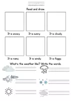 Vorschau - Arbeitsblätter - Englisch Klasse 2 weather Arbeitsblätter_Vokabeln - Seite 1