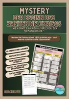 Vorschau - Stundenentwürfe - Mystery - Der Beginn des Zweiten Weltkriegs - Deckblatt