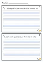Voorbeeld - Dagstarters zinnen schrijven thema 6 (Hup en aap - karakter) - Pagina 1