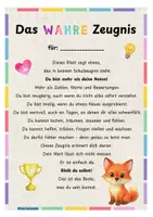 Vorschau - Anderer Materialtyp - Das wahre Zeugnis Fuchs / Fuchsklasse - Seite 1