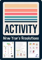Aperçu - Préparation de séance / Séance complète - NEW YEAR'S RESOLUTIONS (6e) - Activité d'anglais - Page de couverture
