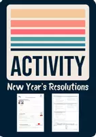 Aperçu - Préparation de séance / Séance complète - NEW YEAR’S RESOLUTIONS – Activité de 3e en anglais - Page de couverture