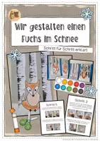 Vorschau - Arbeitsblätter - Wir gestalten einen Fuchs im Schnee - Kunstunterricht - Deckblatt