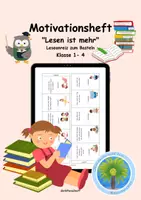 Vorschau - Stationenlernen - Motivationsheft Lesen | Leseanreiz zum Basteln | Leseförderung Klasse1 - 4 📖 - Deckblatt