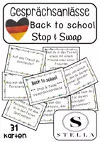 Vorschau - Spiele - Back to school *** Gesprächsanlässe *** Stop & Swap *** - Deckblatt