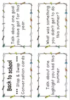Vorschau - Spiele - *** Back to school *** Stop & Swap *** Conversation cards - Seite 1