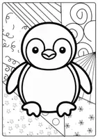 Vorschau - Mal- und Bastelvorlagen - Pop Art Pinguine für Kinder Kunst kreative Ideen Klasse 1 bis 4 Grundschule - Seite 2