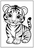 Vorschau - Mal- und Bastelvorlagen - Mandalas Tiger Ausmalvorlagen für Klassen 1–6 - Seite 2