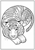 Vorschau - Mal- und Bastelvorlagen - Mandalas Tiger Ausmalvorlagen für Klassen 1–6 - Seite 3