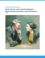 Vorschau - Unterrichtsreihen - Texte kürzen und zusammenfassen – Wesentliches erkennen und formulieren | Unterrichtsmaterial - Deckblatt