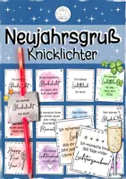 Vorschau - Anderer Materialtyp - Neujahrsgruß Knicklichter für Schüler:innen und Kolleg:innen - Deckblatt