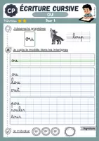 Aperçu - Feuilles d'exercices - Fiches d'écriture cursive période 2 CP - Page 2