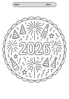 Vorschau - Mal- und Bastelvorlagen - Mandalas Silvester & Neujahr Ausmalbilder - Seite 2