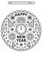 Vorschau - Mal- und Bastelvorlagen - Mandalas Silvester & Neujahr Ausmalbilder - Seite 3