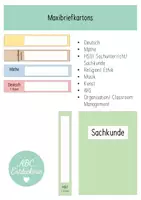 Vorschau - Anderer Materialtyp - Maxibriefkartons: Ordnungssystem für die Grundschule - Deckblatt