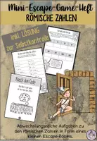 Vorschau - Arbeitsblätter - Mini Escape-Game in Heftform zu den römischen Ziffern - Deckblatt