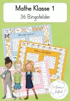 Vorschau - Stationenlernen - Bingo Mathe Klasse 1 - Deckblatt