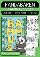 Vorschau - Mal- und Bastelvorlagen - Pandabären Malvorlagen Ausmalbilder Poster kreative Pandabären Grundschule - Deckblatt