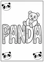 Vorschau - Mal- und Bastelvorlagen - Pandabären Malvorlagen Ausmalbilder Poster kreative Pandabären Grundschule - Seite 1