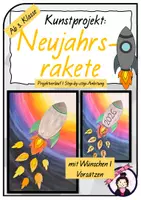 Vorschau - Stundenentwürfe - Kunst SILVESTER | NEUJAHR: Neujahrsrakete - Deckblatt