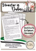 Vorschau - Arbeitsblätter - Silvester in aller Welt - Sachtexte zu Neujahr auf dem Erdball - Eine Welt - viele Traditionen - Lesekompetenz stärken - Lesetexte, Aufgaben und Lösungen - Seite 1