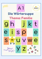 Vorschau - Stundenentwürfe - A1 Wörterrätsel Familie Einfach Wortschatz üben - Deckblatt