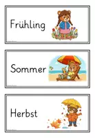 Vorschau - Präsentationen/Tafelbilder - Tafelkalender Bärenklasse 🐻 | Monate, Jahreszeiten & Wochentage in 4 Farben - Seite 3