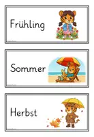 Vorschau - Präsentationen/Tafelbilder - Tafelkalender Tigerklasse 🐯 | Monate, Jahreszeiten & Wochentage in 4 Farben - Seite 3