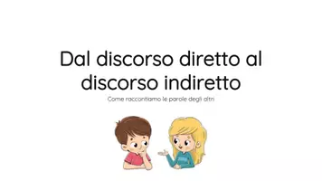 anteprima - Presentazioni / Lavagne - Dal discorso diretto al discorso indiretto - Pagina di copertina