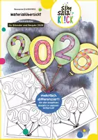 Vorschau - Mal- und Bastelvorlagen - Neujahr feiern in der Grundschule | Kunst | Ausmalbild für Silvester und Neujahr 2026 - Seite 1