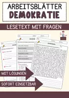 Vorschau - Arbeitsblätter - Demokratie Grundschule Arbeitsblätter Lernmaterialien zum Üben Wiederholen und Fördern - Deckblatt