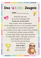 Vorschau - Anderer Materialtyp - Das wahre Zeugnis Faultier / Faultierklasse - Seite 3