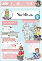 Vorschau - Arbeitsblätter - Würfellesen Klasse 1 - Lesezeit/ Leseband - Deckblatt