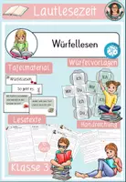 Vorschau - Arbeitsblätter - Würfellesen Klasse 3 - Lautlesezeit - Leseflüssigkeit trainieren - Deckblatt