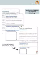 Vorschau - Arbeitsblätter - Lesen und Verstehen - der vergessene Geburtstag (dreifach differenziertes Lesetraining) - Deckblatt