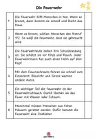 Vorschau - Arbeitsblätter - Lesespaziergang Feuerwehr - 3 fach differenziert 1/2 Klasse - Seite 2