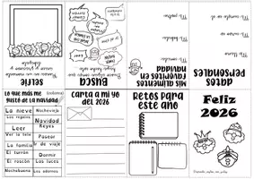 Vista previa - Manualidades / Dibujos para colorear - Welcome back 2026 minibook - página 2